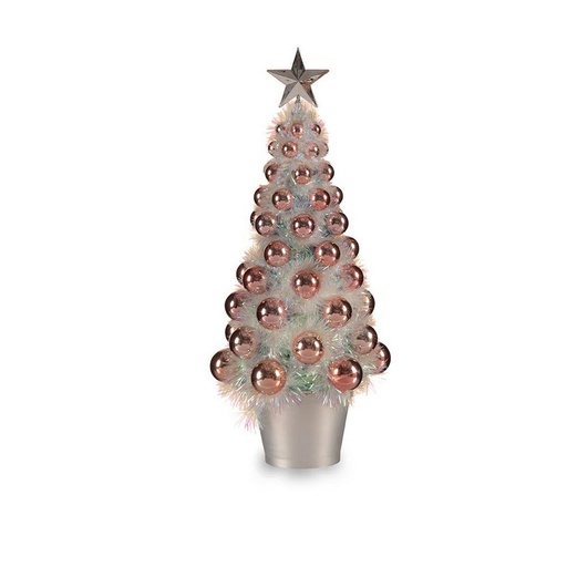Árbol de Navidad Krist+ 18CH307/IRIDESCENT Rosa Polipropileno Plástico Iridiscente 16 x 37,5 x 16 cm