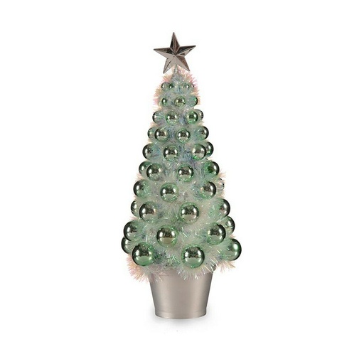 Árbol de Navidad Krist+ 18CH307/IRIDESCENT Verde Polipropileno Plástico Iridiscente 16 x 37,5 x 16 cm