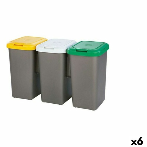 Cubo de Basura para Reciclaje Tontarelli 8105744A28E (6 Unidades)