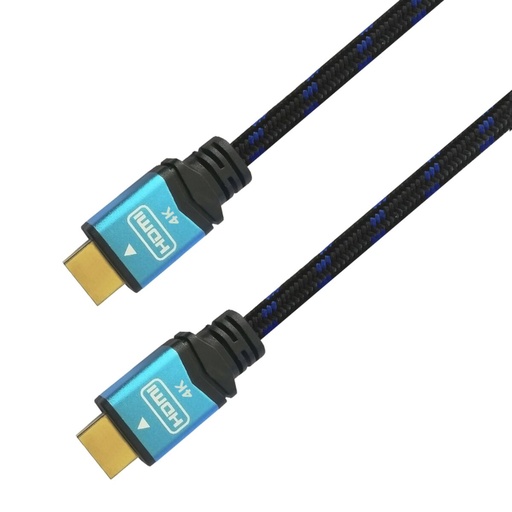 Cable HDMI Aisens A120-0357 2 m Negro/Azul 4K Ultra HD