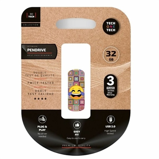 Memoria USB Tech One Tech TEC4403-32 32 GB Multicolor