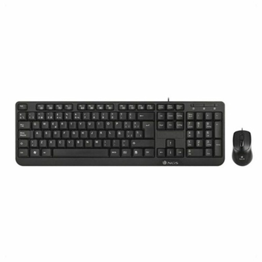Teclado y Ratón Óptico NGS NGS-KEYBOARD-0271 Negro