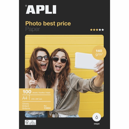 Papel Fotográfico Brillante Apli 11804