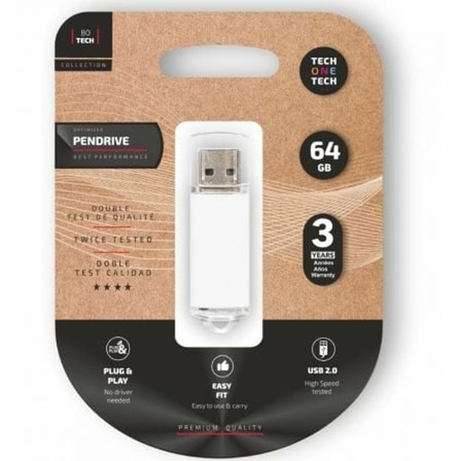 Memoria USB Tech One Tech TEC3007-64 Blanco 64 GB