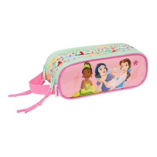 Double Carry-all Disney Princess Bloom Green Pink 21 x 8 x 6 cm