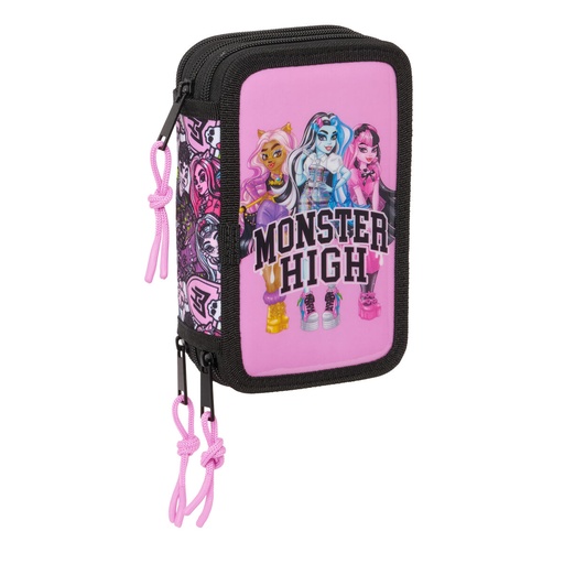 School Case with Accessories Monster High Drama Multicolour 12,5 x 19,5 x 5,5 cm 37 Pieces