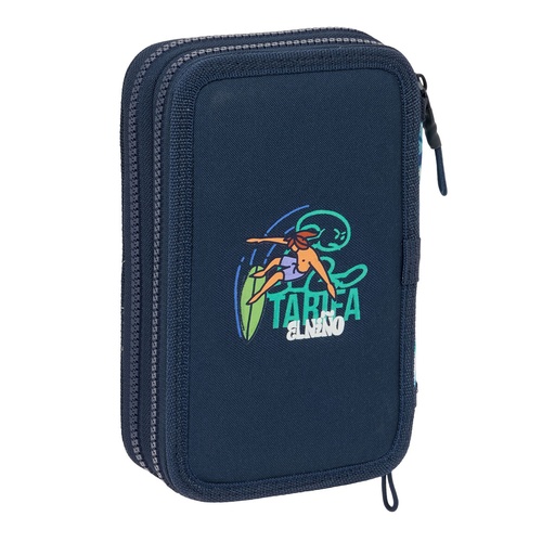Estuche Escolar con Accesorios El Niño Kook Azul marino 12,5 x 19,5 x 4 cm 29 Piezas