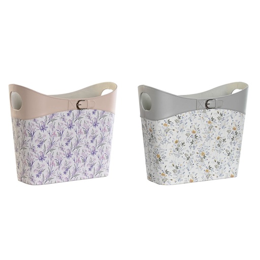 Magazine rack DKD Home Decor White Grey Lilac Light Pink Polyurethane 39 x 21 x 34 cm (2 Units)