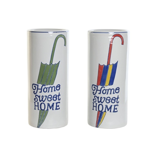 Paragüero DKD Home Decor Multicolor Urbano 19 x 19 x 44 cm 19 x 19 x 45 cm (2 Unidades)