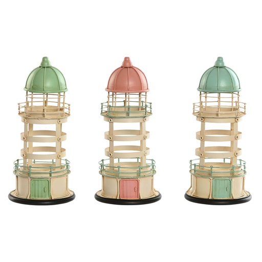 Decorative Figure Home ESPRIT Blue Green Pink 13 x 13 x 27,5 cm (3 Units)