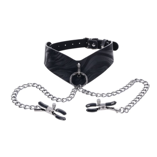 Cadena Con Pinzas Para Pezones Sportsheets Velvet Noir