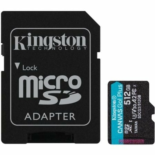 Tarjeta de Memoria Micro SD con Adaptador Kingston CANVAS Go! Plus 512 GB