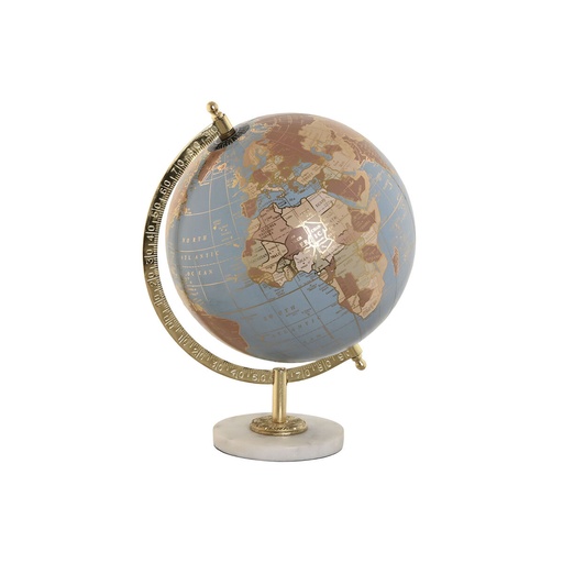 Figura Decorativa Home ESPRIT Azul Dorado Moderno 22 x 20 x 30 cm Globo Terraqueo