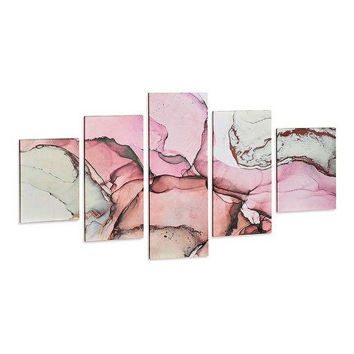 Cuadro Lienzo Mármol Rosa (5 Piezas)
