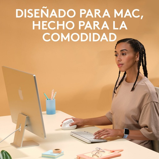 Ratón Logitech Lift for MacmacOS/iPadOS/MacBook Pro/Macbook Bluetooth Blanco Ergonómico