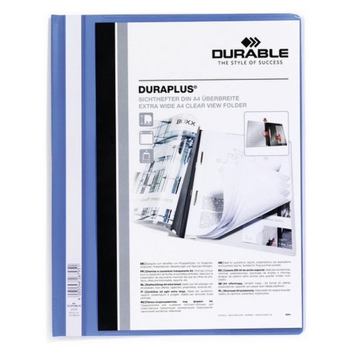 Document Holder Durable DURAPLUS Blue Transparent A4 25 Pieces