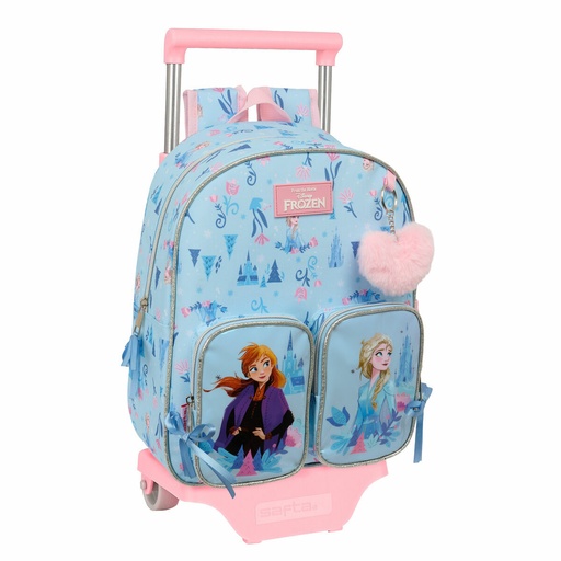 Mochila Escolar con Ruedas Frozen Ice magic Azul 28 x 34 x 10 cm