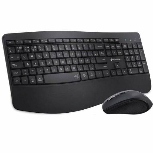 Teclado y Ratón Subblim SUBKBC-DCOPW2 Negro
