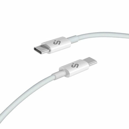 Cable USB-C a USB-C Subblim SUBCAB-C10010 1 m Blanco Negro