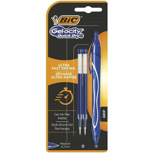 Boligrafo de tinta líquida Bic Gelocity Quick Dry 951757 Azul