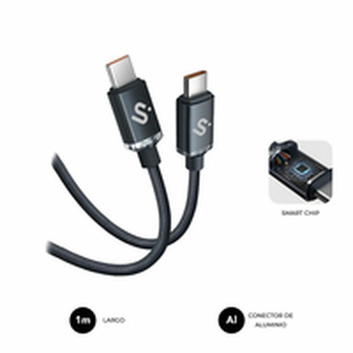 Cable USB-C a USB-C Subblim SUBCAB-C06001 1 m Negro