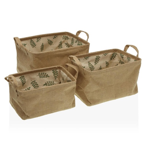 Cesta Versa Textil 22 x 12 x 10 cm 18 x 14 x 28 cm 25 x 15 x 12 cm 28 x 18 x 14 cm