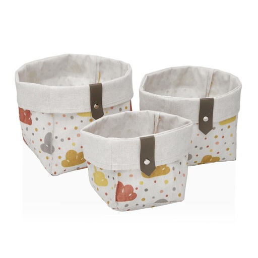 Cesta Versa Textil 10 x 10 x 10 cm 14 x 14 x 14 cm 12 x 12 x 12 cm