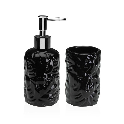 Set de Baño Versa Negro Dolomita 6,8 x 17 x 6,8 cm