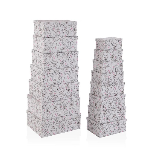 Juego de Cajas Decorativas Versa Caprice Cartón (15 Piezas)