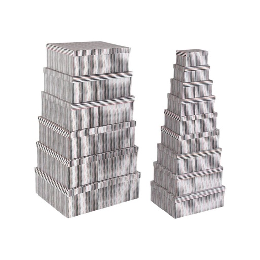 Set of decorative boxes Versa Cardboard (15 Pieces)