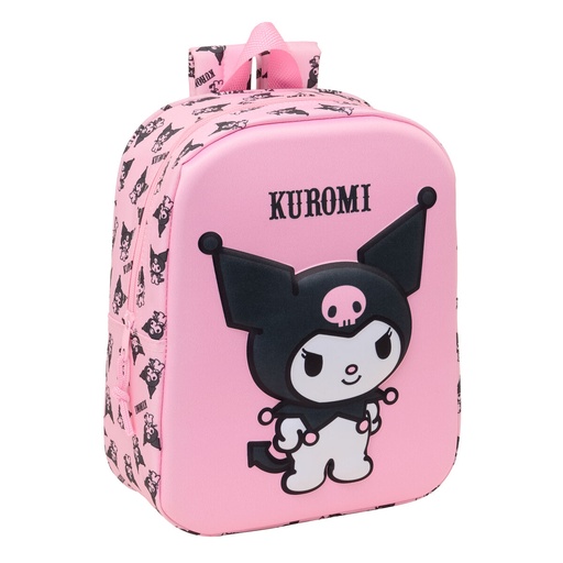 Mochila Escolar Kuromi Rosa 22 x 27 x 10 cm