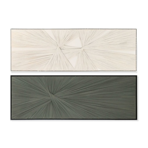 Cuadro Home ESPRIT Verde Beige Moderno 153 x 4,5 x 53 cm (2 Unidades)