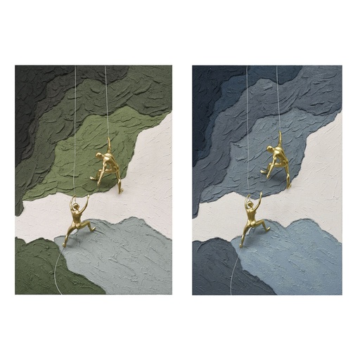Cuadro Home ESPRIT Marrón Verde Moderno 80 x 3,5 x 120 cm (2 Unidades)