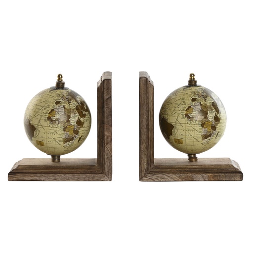 Bookend Home ESPRIT Brown PVC Mango wood Vintage 15 x 10 x 15,5 cm