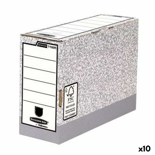Caja de Archivo Fellowes    Gris A4 10 cm 10 Unidades
