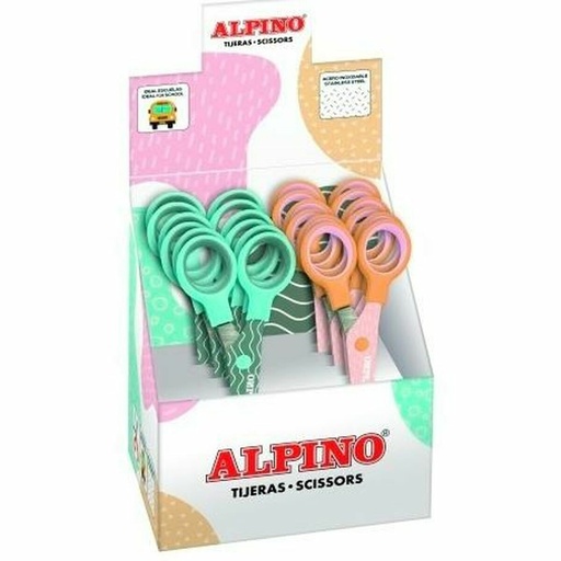 Scissors Alpino Multicolour White/Orange Stainless steel 130 mm