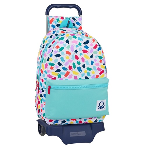 Mochila Escolar con Ruedas Benetton Painting Multicolor