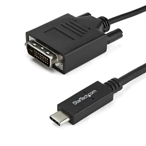 Adaptador USB C a DVI Startech CDP2DVIMM2MB 2 m Negro