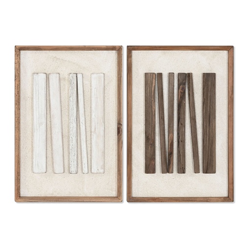Cuadro Home ESPRIT Pino Madera Reciclada 42,5 x 4 x 62,5 cm 44 x 6 x 64 cm