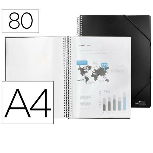 Carpeta Liderpapel EC35 Negro A4