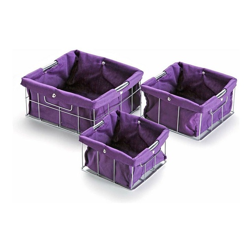 Set of Stackable Organising Boxes Versa VS-10650020 26 x 12 x 26 cm