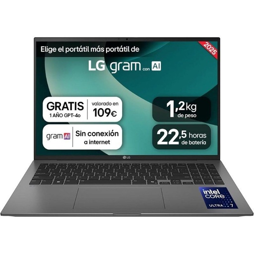 Laptop LG 16ZD90T-G.AX78B 16" 16 GB RAM 1 TB SSD Qwerty Español