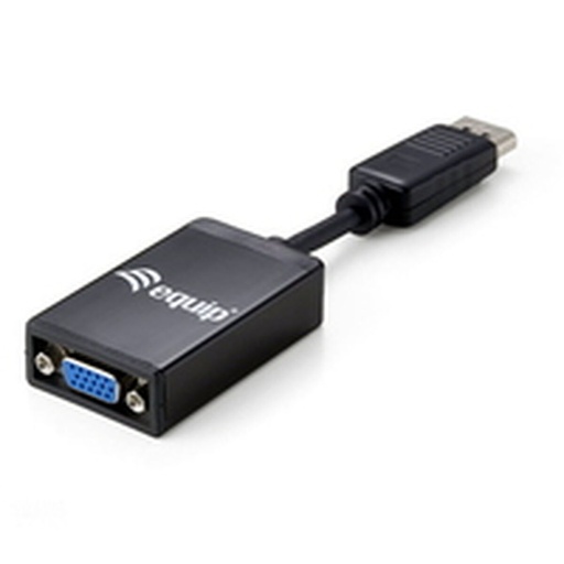 DisplayPort to VGA adapter Equip 133435 Black 15 cm