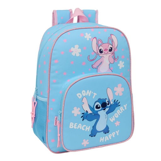 Mochila Escolar Lilo & Stitch Happy Azul cielo 33 x 42 x 14 cm