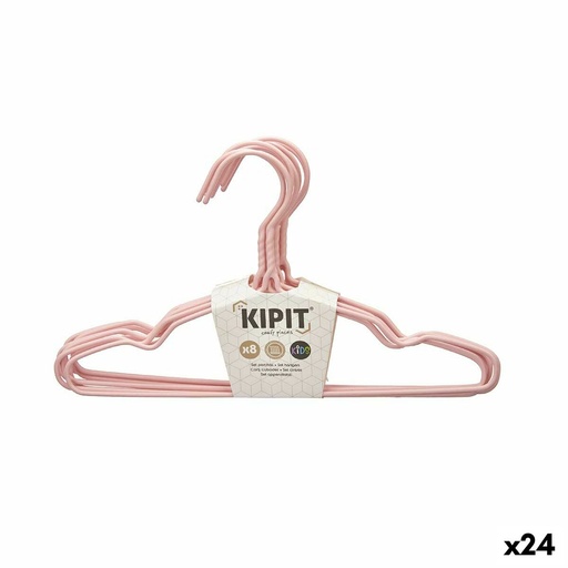 Set of Clothes Hangers Metal Silicone 9,5 x 0,3 x 18 cm (24 Units)