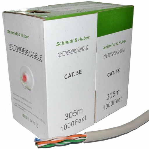 Cable Ethernet LAN GEMBIRD UPC-5004E-SOL Gris 305 m 305 m