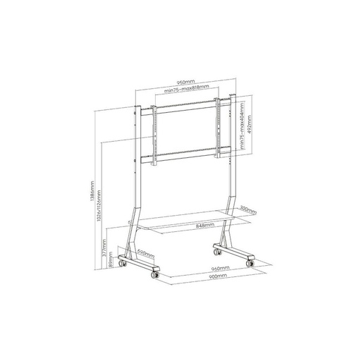 Soporte de Pared ART STO SD-22 90" 45"