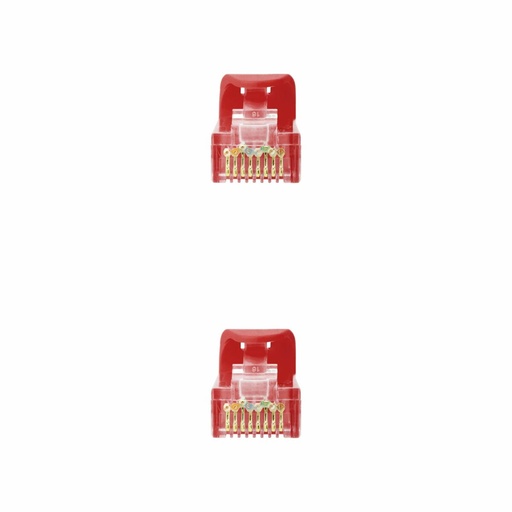Latiguillo Categoría 6a UTP NANOCABLE 10.20.1800-R Rojo Gris 5 m