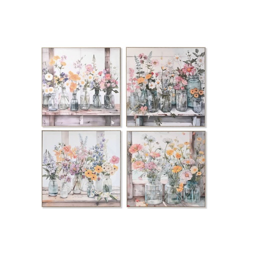 Lienzo Home ESPRIT Poliestireno Lienzo 80 x 3,5 x 80 cm