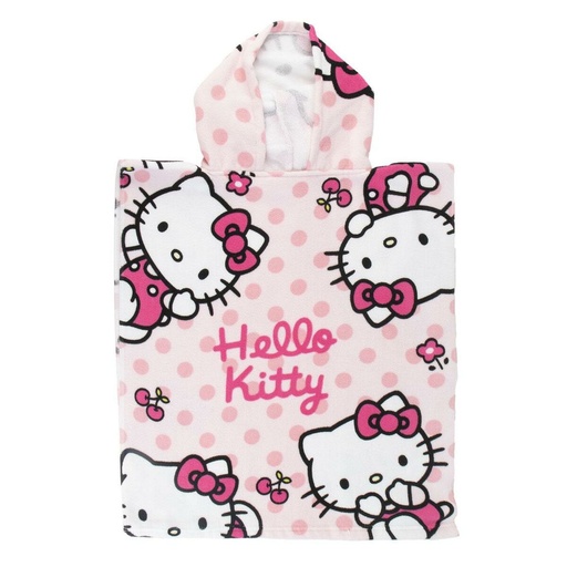 Poncho-Toalla con Capucha Hello Kitty Rosa claro 50 x 111,5 cm